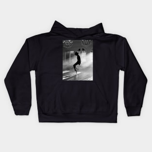 king of pop light window Kids Hoodie